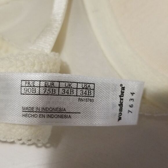 Vintage Wonder bra with padded embroider 34B baige and pink NWOT - Picture 8 of 8